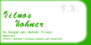 vilmos wohner business card